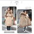 Winter Parka 2024 New Women Jacket Clothes Long Coat Wool Liner Hooded Jacket Fur Collar Thick Warm Snow Wear Fashion Parka